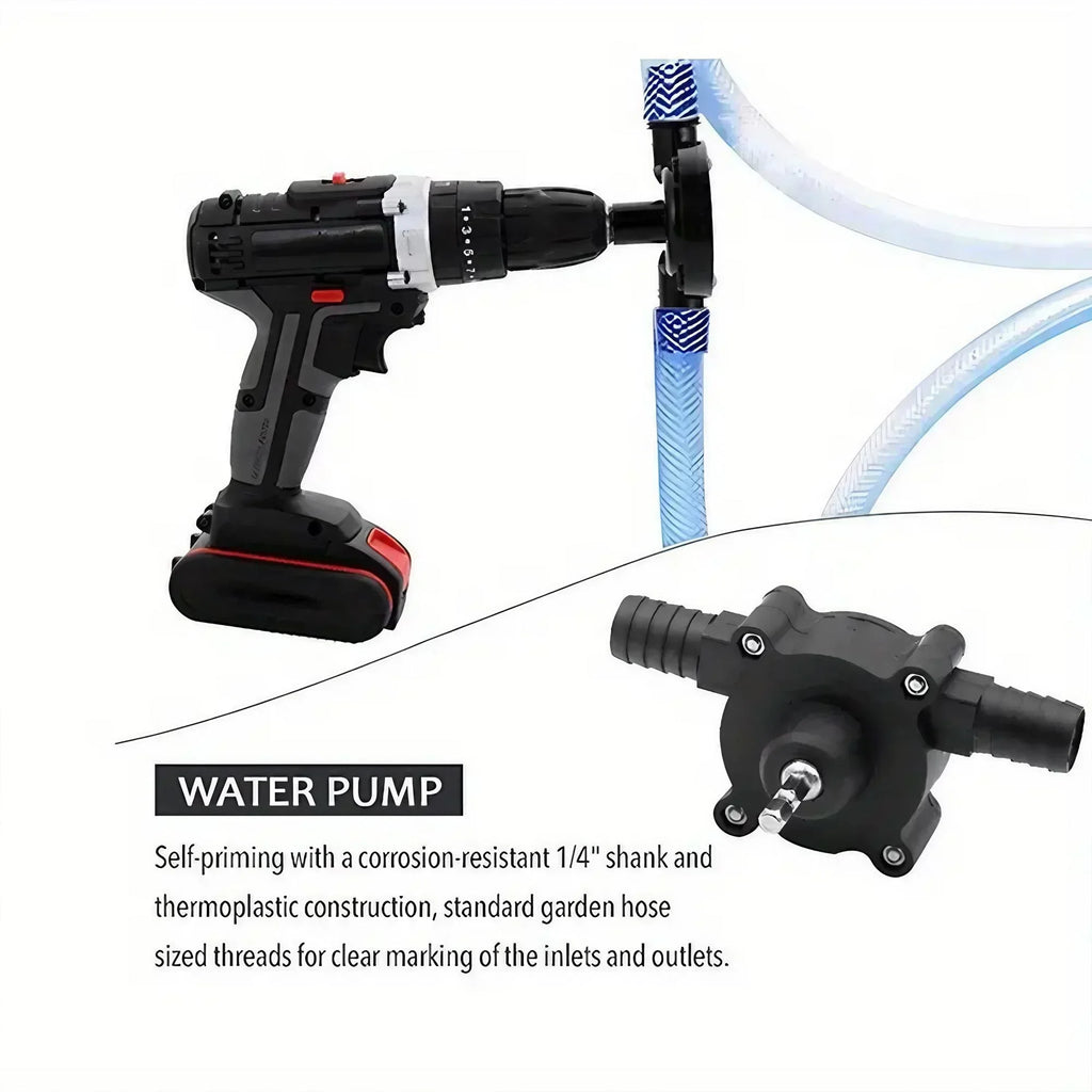 Portable Home Garden Outdoor Tool Electric Drill Pump Diesel Oil Fluid Water Pump Mini Hand Self-priming Liquid Transfer Pumps